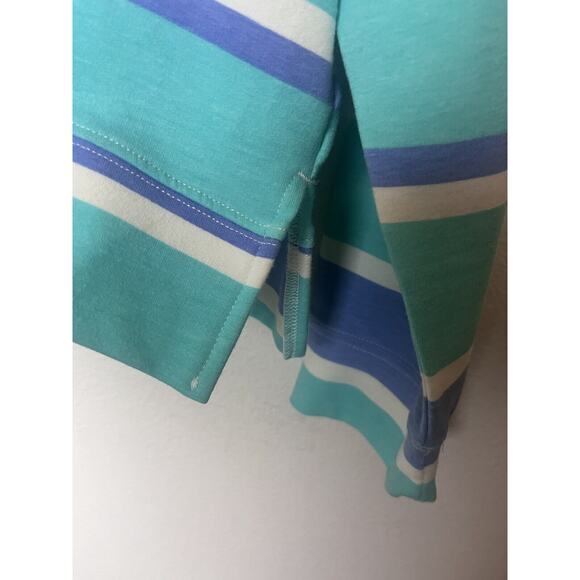 Wildfox Blue Striped Sweatshirt & Short Lounge Set Women’s Size Large - Picture 6 of 10